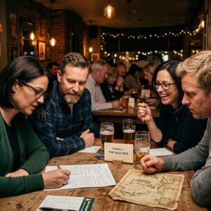 Quiz med spisning på Skaal